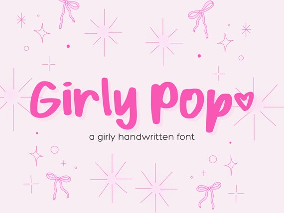 Girly Pop Handwritten Font: Playful Typeface for Cricut & Procreate