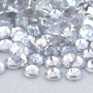 1000 crystal clear resin rhinestones 2,3,4,5,6 mm flat back non hotfix. craft nail art