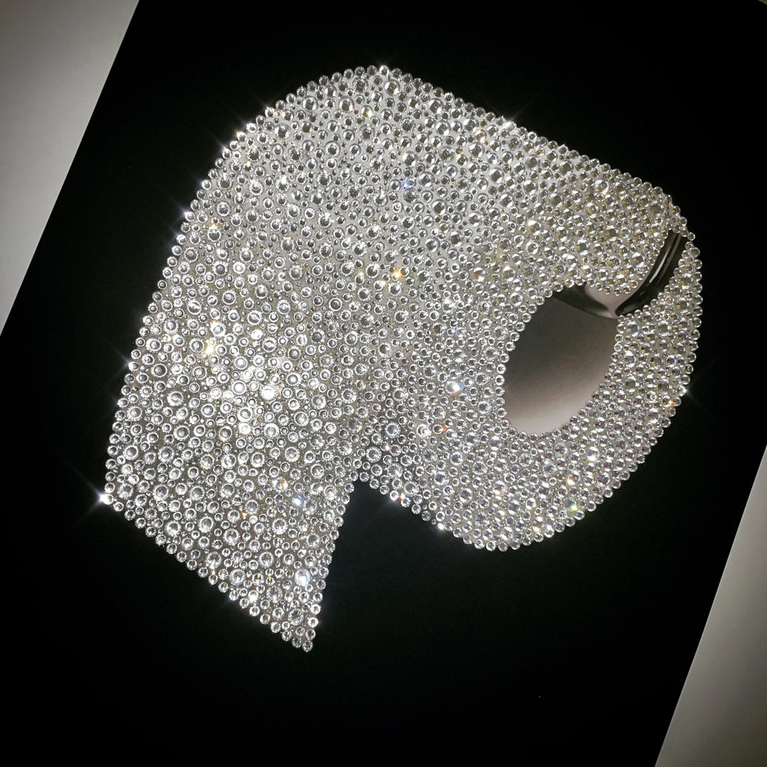Bling Toilet Paper Roll Artwork . Bathroom Art Sparkly Diamante Custom