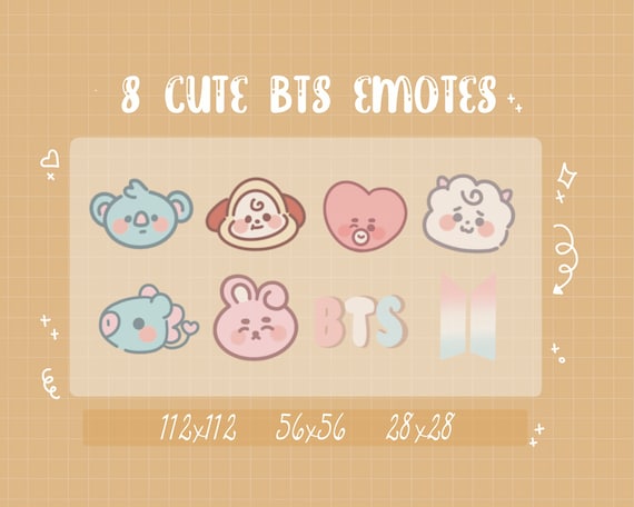 8 Kawaii BTS Twitch Emotes Cute Chat Emotes Discord Emoji - Etsy 8 Kawaii BTS Twitch Emotes Cute Chat Emotes Discord Emoji - Etsy