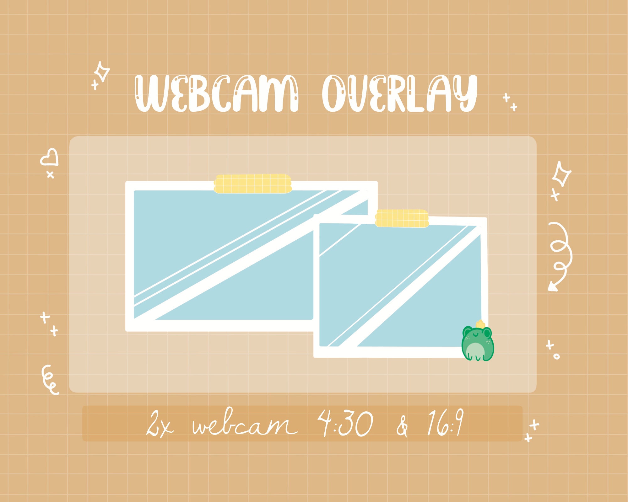 Kawaii Twitch Stream Webcam Overlay Frame / Froggy / Cute Cam / Cozy ...