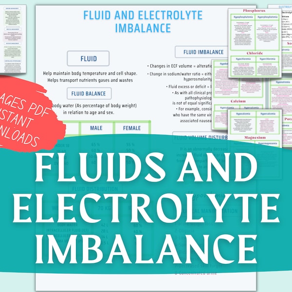 Nursing Electrolyte Imbalance Concept Maps Etsy