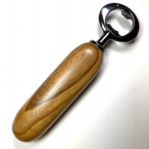Bottle Opener Handcrafted Wooden Ergonomic handle Stocking Stuffer