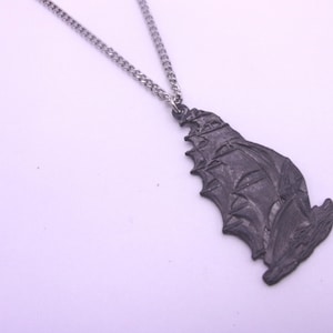 Sailing Ship Necklace, Pewter Sailing Ship Necklace,3 Masted Schooner Necklace