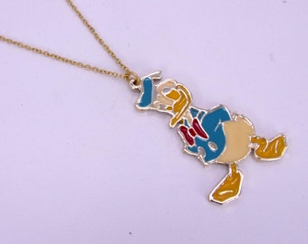 Donald Duck Necklace,1970s Donald Duck Disney Necklace,New Old Stock Donald Duck Necklace