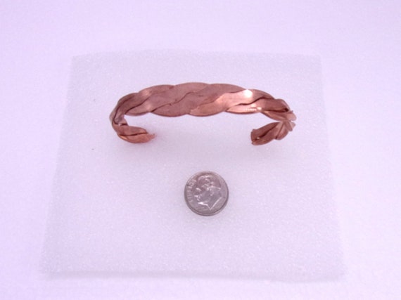 Solid Copper Bracelet,Twisted Hammered Copper Bra… - image 4