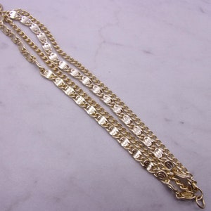Gold Plated 4 Chain Bracelet, Gold Plated Aluminum Bracelet, New Old Stock Bracelet
