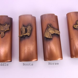 Bic Lighter Cases Cowboy Motif,New Old Stock Vintage 1970s Bic Lighter Cases,Western Motif Bic Lighter Cases