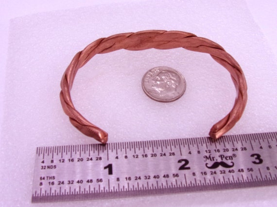 Solid Copper Bracelet,Twisted Hammered Copper Bra… - image 5