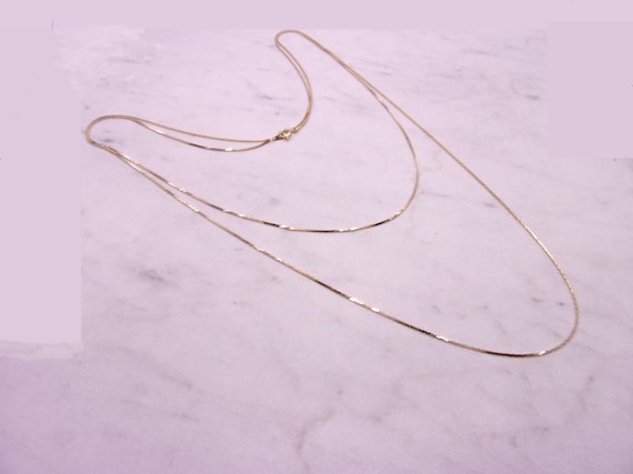 Layered Cobra Chain Diamond Cut Necklace, Vintage… - image 1