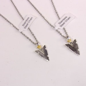 Arrowhead Necklace, Silver & Gold Arrowhead Necklace, Two Tone Arrowhead Necklace
