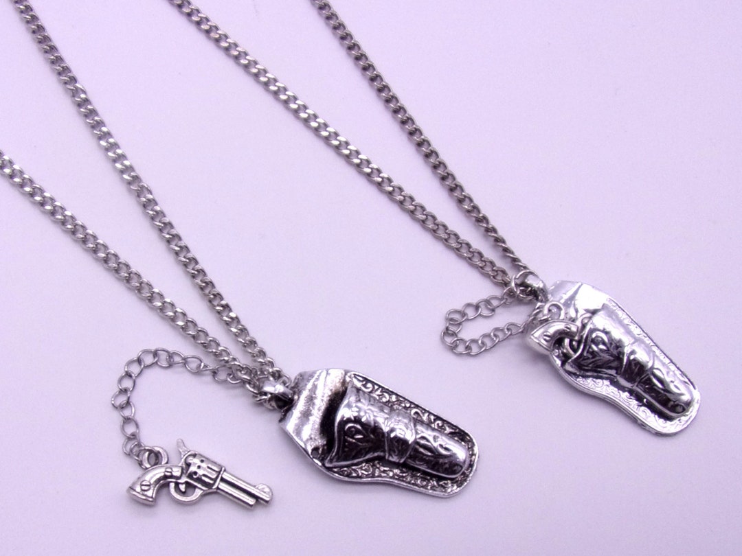 Gun & Holster Necklace,new Old Stock Western Gun Holster Necklace,gun