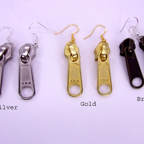 Zipper Earrings Etsy