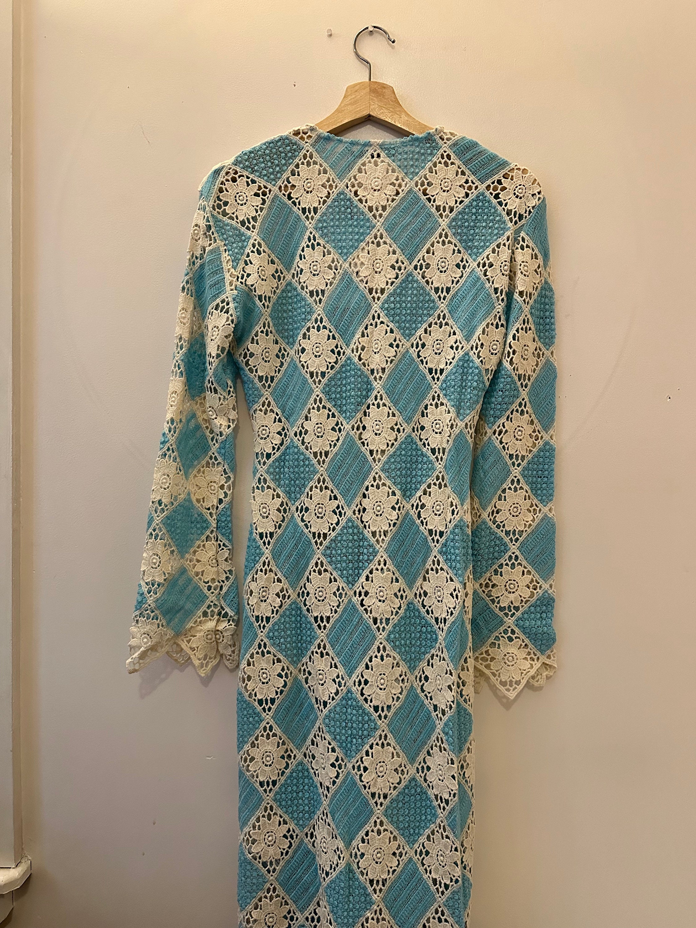 Zara Crochet Floral Midi Dress Etsy