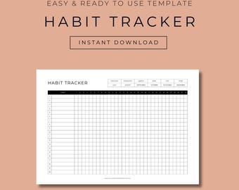 Habit Tracker Vorlage - digitaler Download