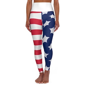 4th of July Leggings, American Flag Leggings, Independent Day Gifts, High waist Leggings, Yoga Pants, Printed Leggings, Workout Leggings