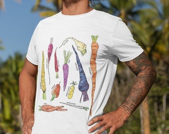 Carrots Shirt | Cottagecore | Heirloom Carrots T-Shirt | Gardening Shirt | Farm to Table | Eat Local | Vegetable T-Shirt