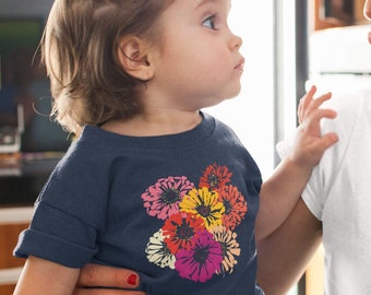 Zinnias Shirt | Zinnia Flower Bouquet Shirt | Girl's Shirt | Floral Shirt | Toddler Farmers Market Shirt | Color Pop Shirt
