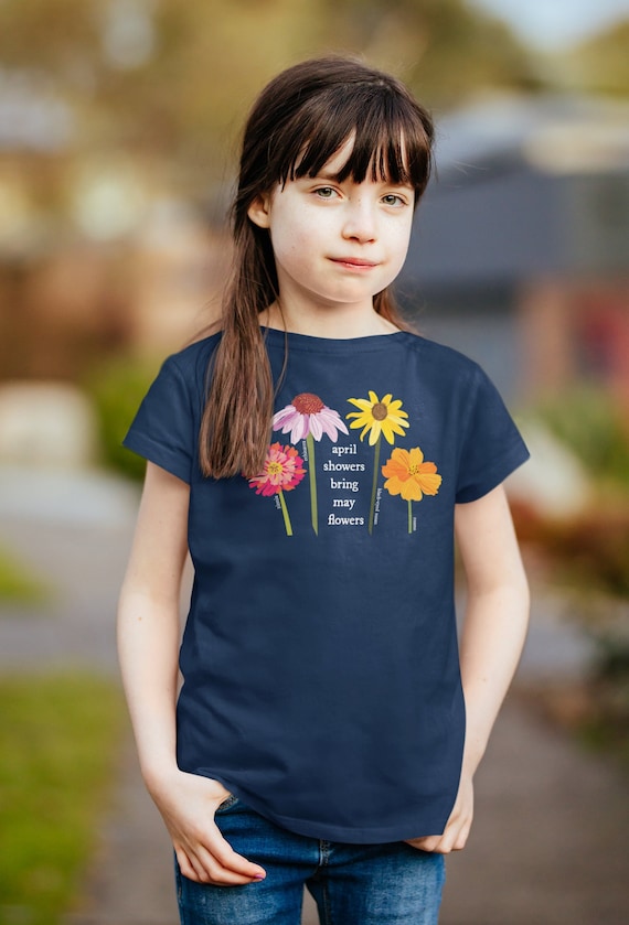 Floral Youth T Shirt Botanical Shirt Girls Flower Shirt Sunflower Shirt Gardening Shirt Easter Basket Gift Birthday Gift Etsy