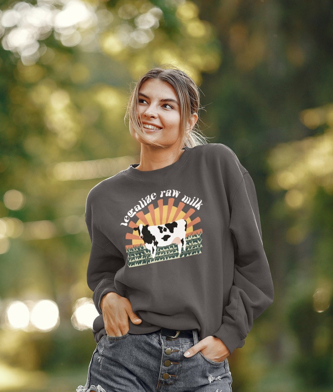 Legalize Raw Milk Sweatshirt Cow Shirt Dairy Farmer Shirt Dairy Farm