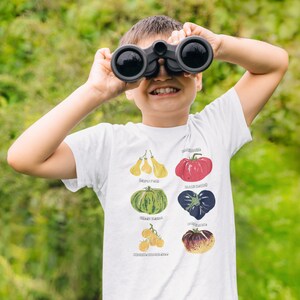 Heirloom Tomato Youth T-Shirt | Farm to Table | Gardening | Short Sleeve Tee | Organic Food | Local Produce | Farmers Market