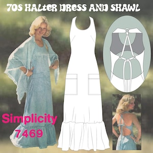 Simplicity Halter Dress Pattern - Etsy