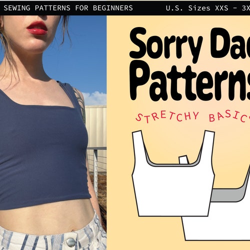 Crop Top Sewing Pattern PDF Easy Sewing Pattern for Etsy