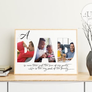 Dad Photo Collage  | Custom Photo Collage | Customized Father's Gift | Personalized Gift for Dad | Printable Father Day Photo Collage