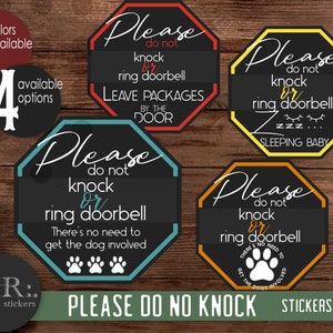 Aufkleber »Do Not Knock On This Door« – 15,2 X 7,6 Cm, Vinyl, Wasserfest