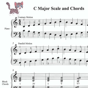 C Major Scale and Chords, easy piano scales, easy piano chords, easy piano sheet music, easy piano, easy sheet, F Major scale, G Major,