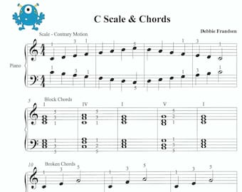 C Major Scale easy piano, beginner piano, easy piano sheet music, easy scale, piano sheet music, easy piano, fun piano, learning piano,