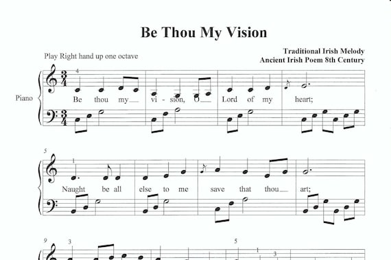 Be Thou My Vision – ピアノソロ楽譜 | 中級賛美歌編曲 | 3ページソロ 
