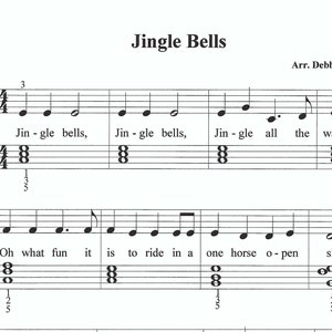 Jingle Bells piano sheet music, easy piano, beginner piano, sheet music, Christmas piano, Christmas sheet music, easy, beginner, Let&#39;s Play
