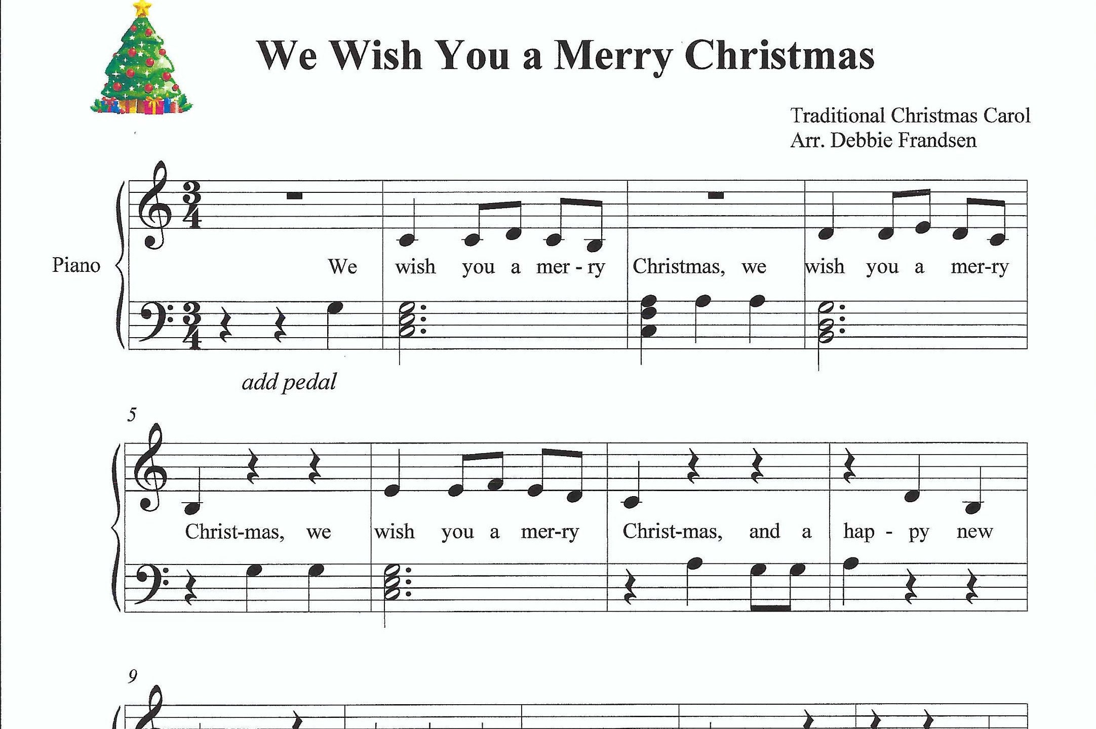 Partition piano sheet music / Musiques de Noël, Christmas songs (débutants,  easy) 