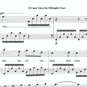 It Came Upon the Midnight Clear piano sheet music, Christmas piano, sheet music, piano sheet music, xmas, Christmas piano sheet music, piano image 3