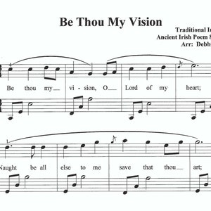 Be Thou My Vision piano sheet music, easy piano sheet music, Christian hymn, Christian piano sheet music, spiritual, inspirational, piano image 5