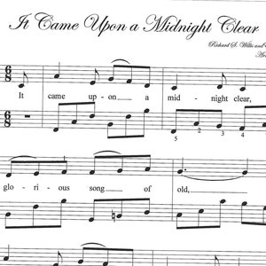 It Came Upon a Midnight Clear piano sheet music, Christmas piano sheet music, piano sheet music, Christmas sheet music, easy Christmas, fun image 1
