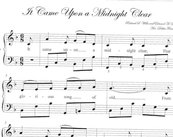 It Came Upon a Midnight Clear piano sheet music, Christmas piano sheet music, piano sheet music, Christmas sheet music, easy Christmas, fun