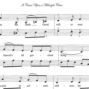 It Came Upon a Midnight Clear piano sheet music, Christmas piano sheet music, piano sheet music, Christmas sheet music, easy Christmas, fun image 2