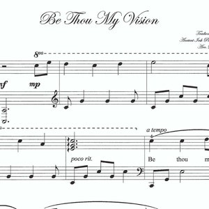 Be Thou My Vision piano sheet music, easy piano sheet music, Christian hymn, Christian piano sheet music, spiritual, inspirational, piano image 1