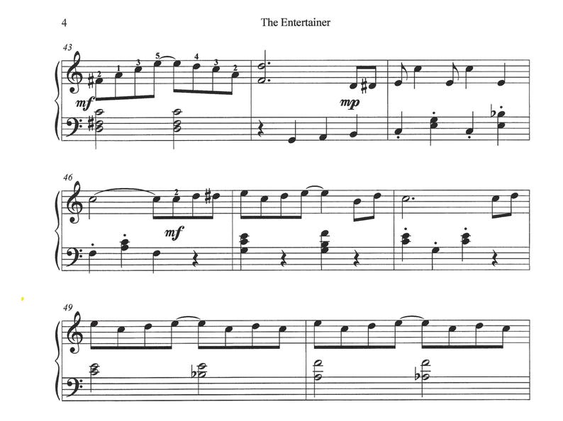 The Entertainer, Piano Sheet Music, Easy, Fun, Kids, Songs, Scott ...