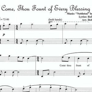 Come, Thou Fount of Every Blessing piano sheet music, Christian piano sheet music, hymn, favorite piano, sheet music, piano, easy, fun image 1