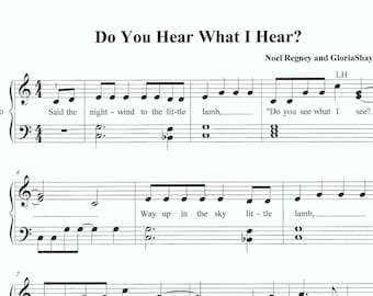 Do You Hear What I Hear piano sheet music, easy piano sheet music, beginner, piano, sheet, music, easy, Christmas, Christian, fun