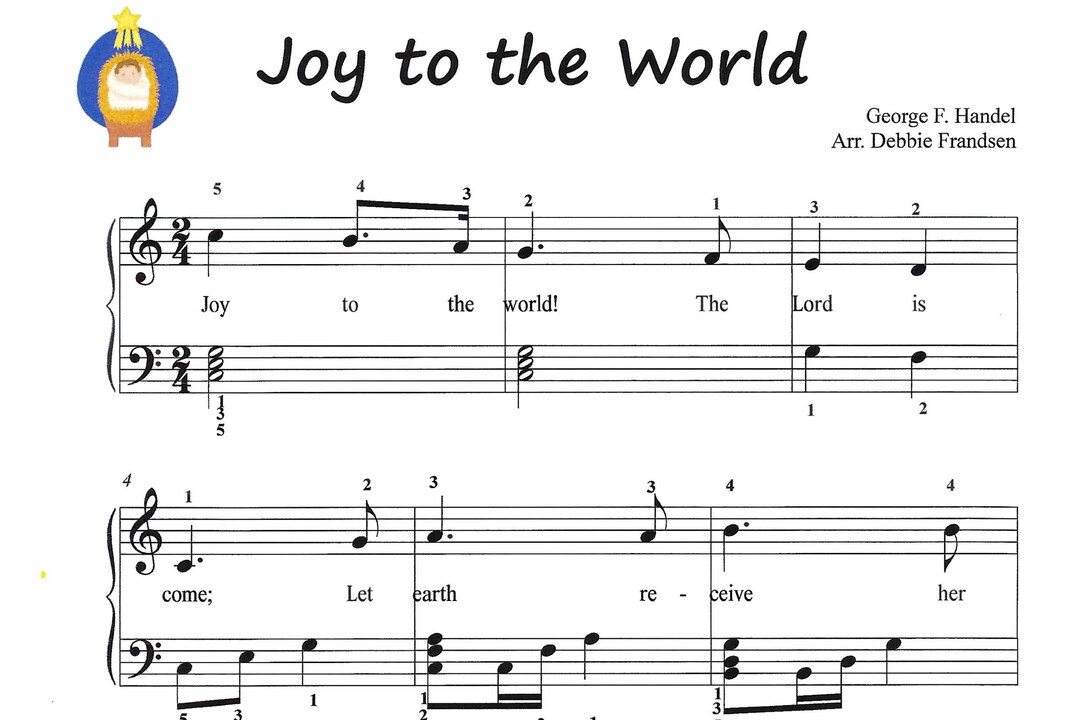 Joy To The World The First Noel Easy Piano Sheet Music Beginner 