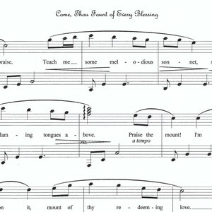 Come, Thou Fount of Every Blessing piano sheet music, Christian piano sheet music, hymn, favorite piano, sheet music, piano, easy, fun image 2