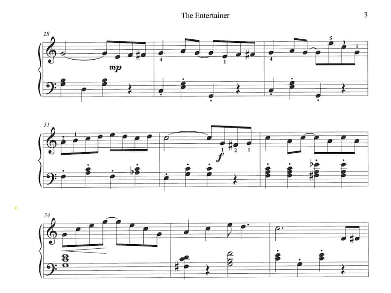 The Entertainer, Piano Sheet Music, Easy, Fun, Kids, Songs, Scott ...