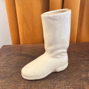 Vintage Ceramic Cowboy Boot- Vase, planter, decor