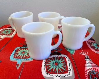 Vintage Fire King Milk glass coffee mugs
