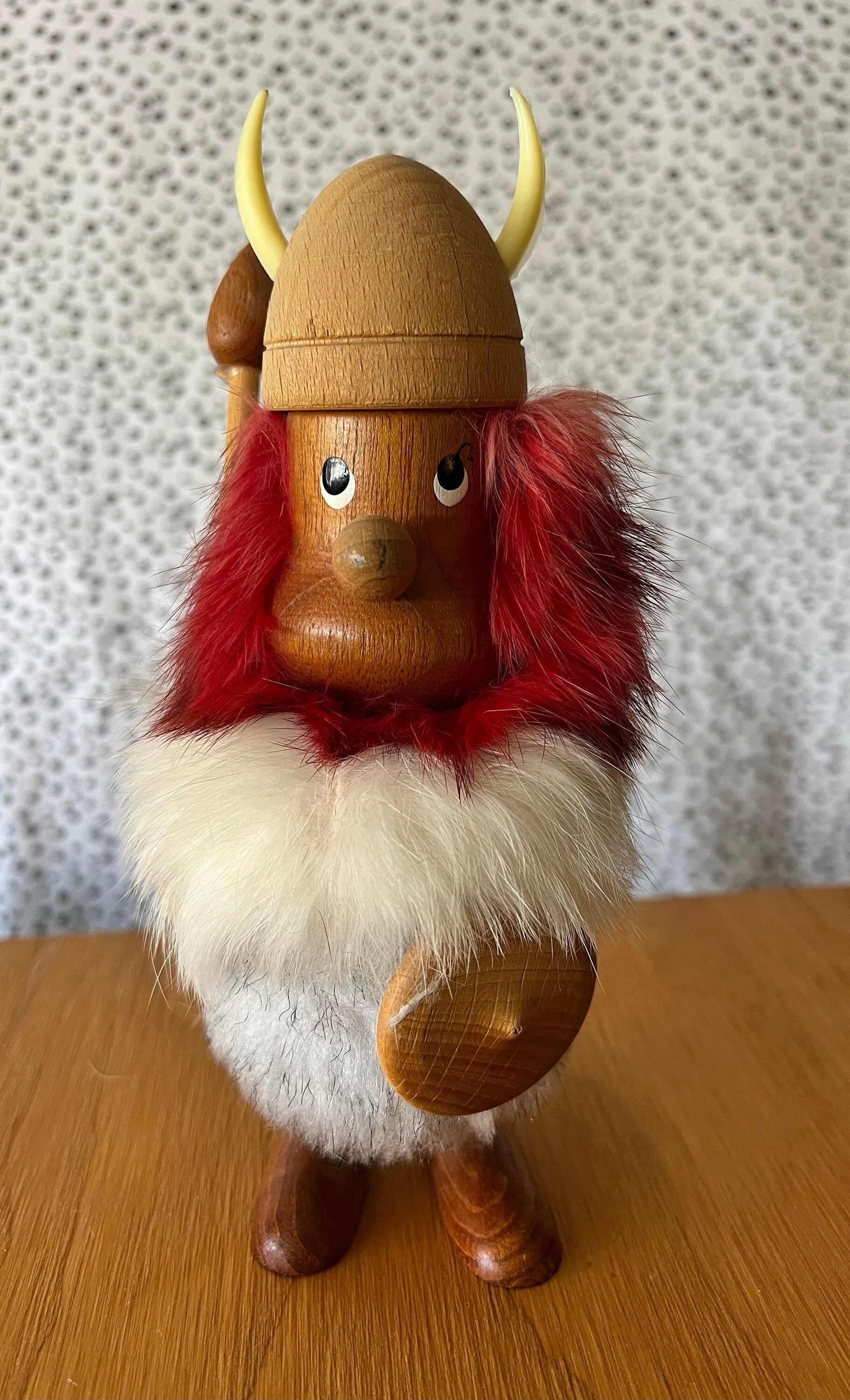 Danish Wood Viking Figurine Etsy