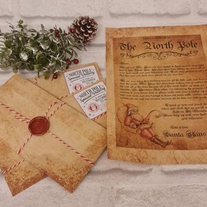 Letter from Santa,  vintage letter from Santa, letter from father Christmas